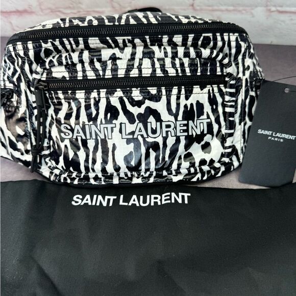Saint Laurent Zebra Print Nylon Fanny Bag NWT - Picture 12 of 12